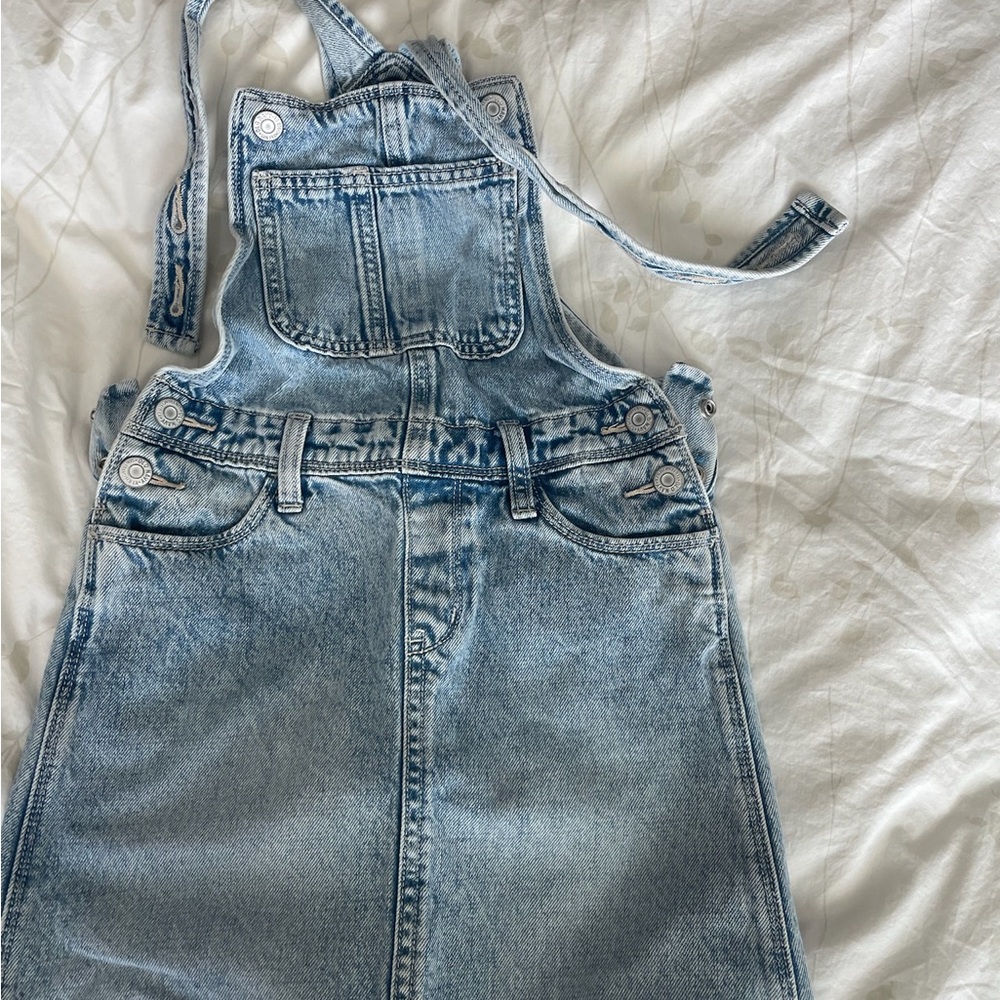 Old Navy Light Blue Denim Overall Dress